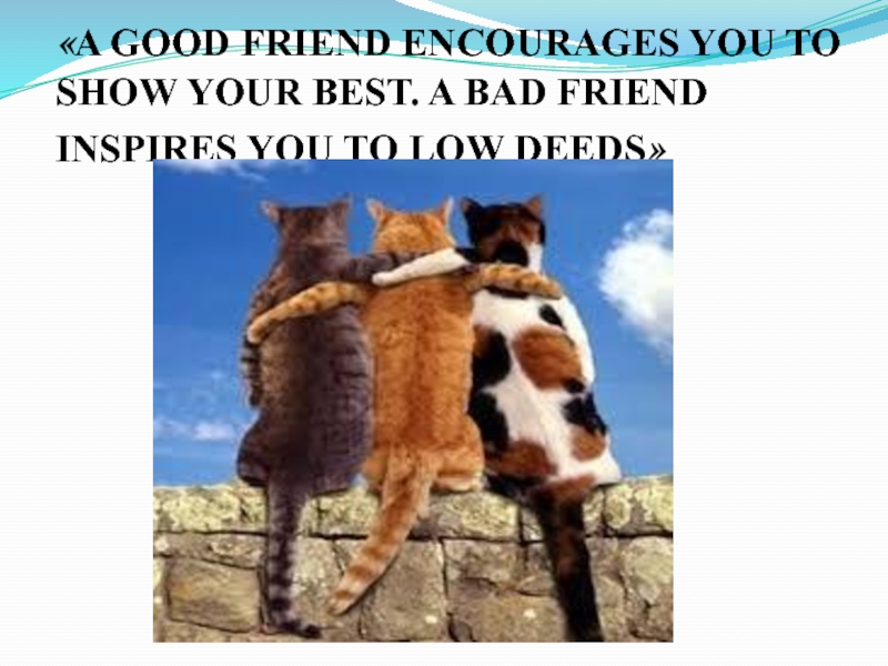 Friends encourage