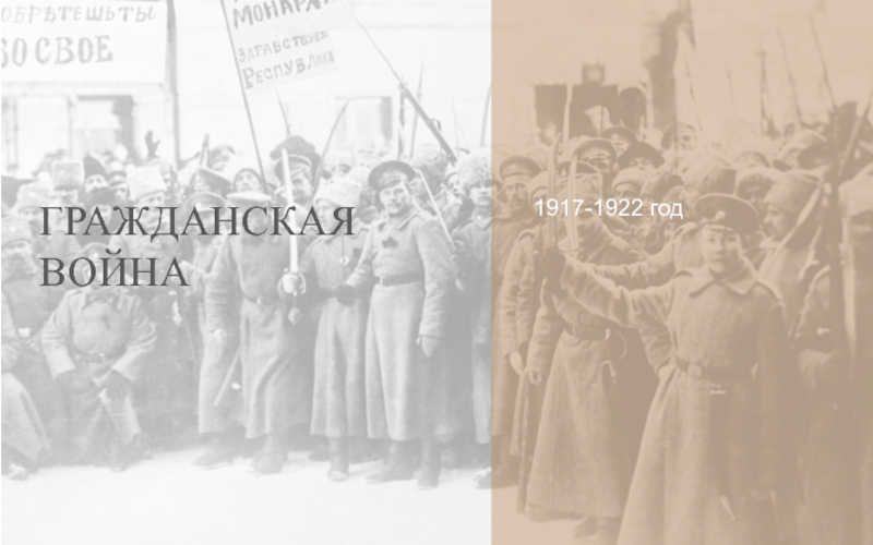 ГРАЖДАНСКАЯ ВОЙНА  1917-1922 год
