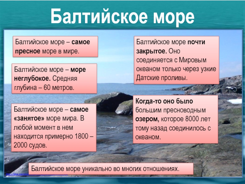 Описание балтийского моря по плану