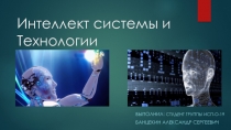 Интеллект системы и Технологии