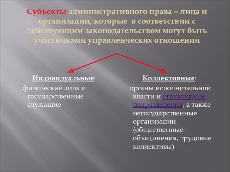 Субъекты административного процесса презентация