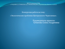 Экологические проблемы Центрального Черноземья