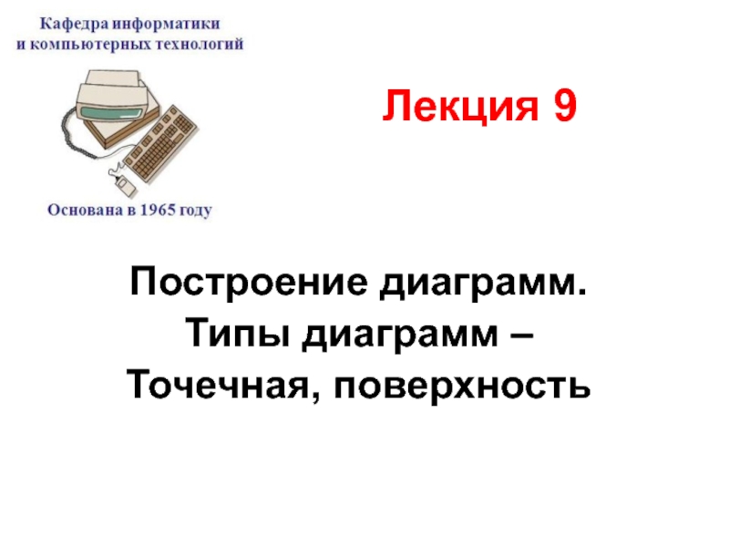 Презентация Построение диаграмм. Типы диаграмм – Точечная, поверхность