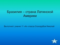 Бразилия – государство Латинской Америки