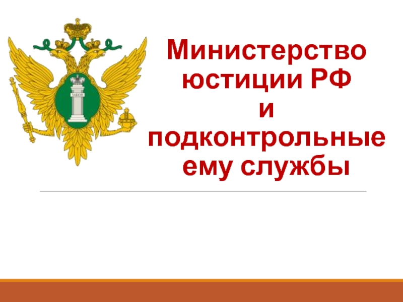 Министерство юстиции РФ и подконтрольные ему службы