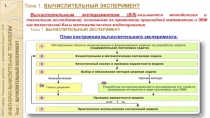 Тема 1. ВЫЧИСЛИТЕЛЬНЫЙ ЭКСПЕРИМЕНТ