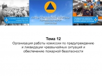 Тема 12 Организация работы комиссии по предупреждению и ликвидации чрезвычайных
