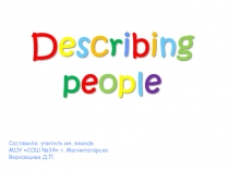 Describing people