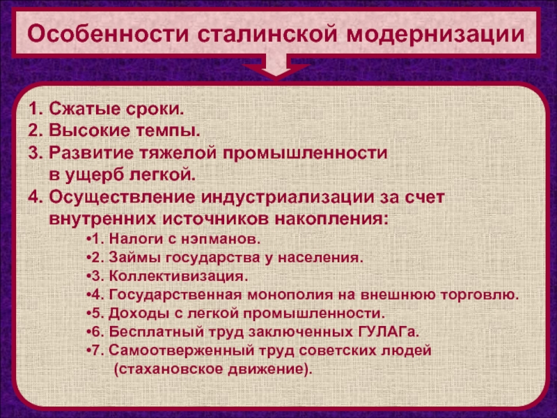 Великий перелом. Становление экономической модели сталинизма презентация, доклад