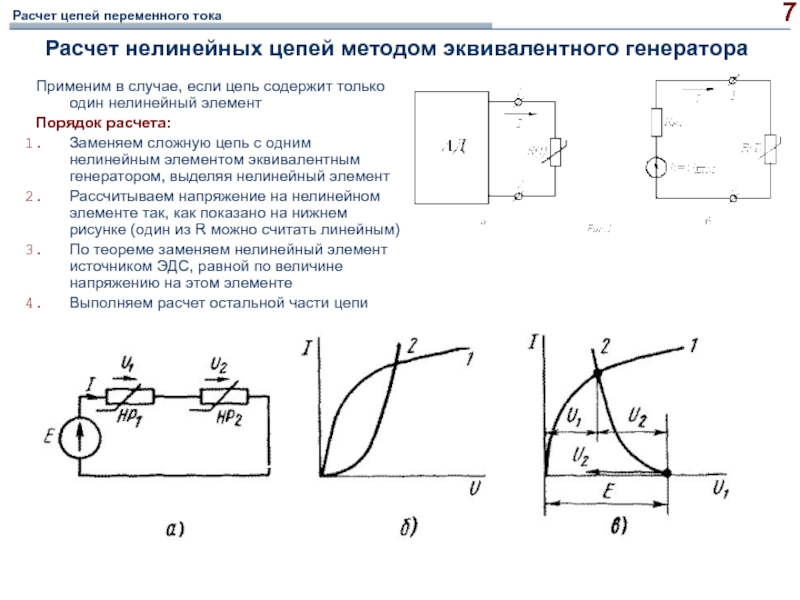 Схема эквивалентного генератора