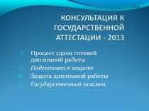 Консультация к государственной аттестации-2013
