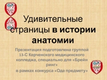 Удивительные страницы в истории анатомии