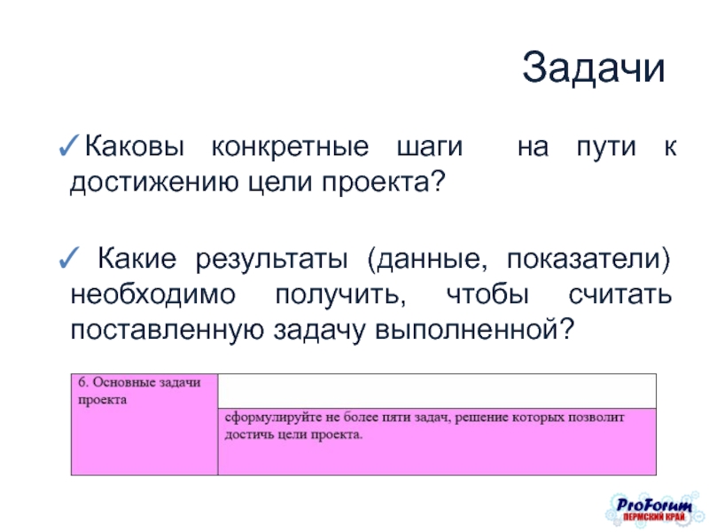 Решение задачи какова. Поставленные задачи будут выполнены. Конкретные шаги. Пример заполненной проектной заявки. Какие задачи выполняет форум.