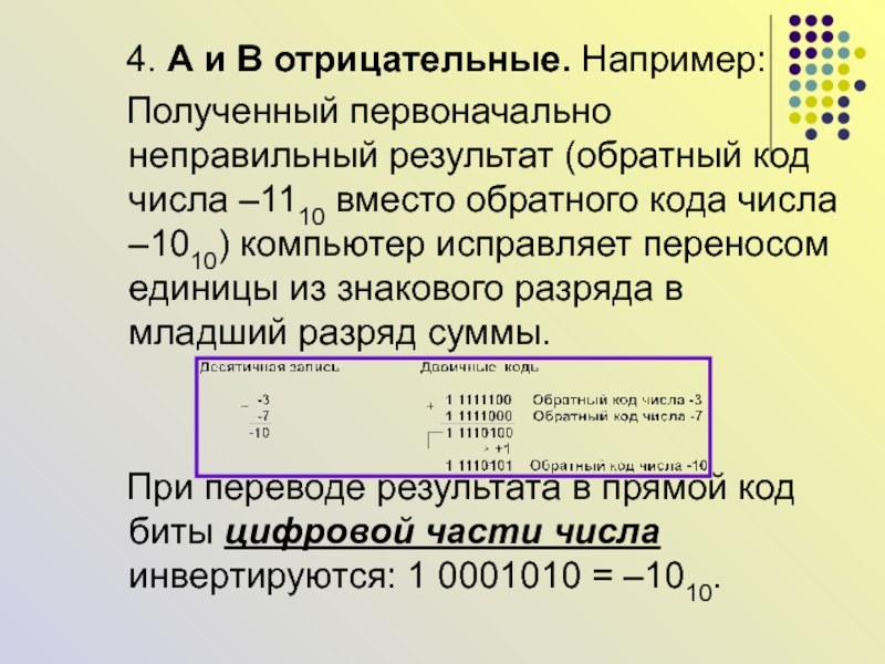 Получение обратного кода