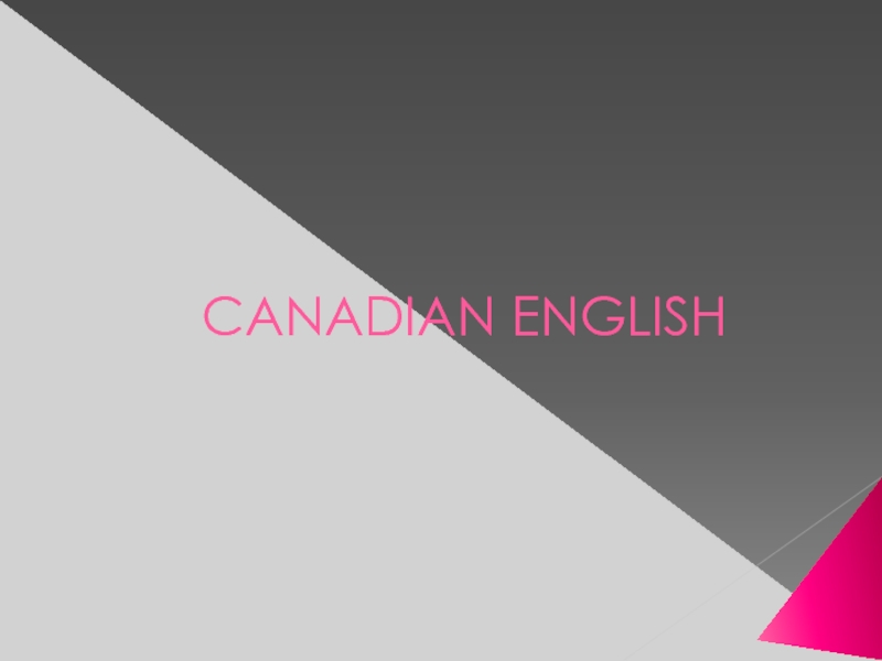 Canadian English 
