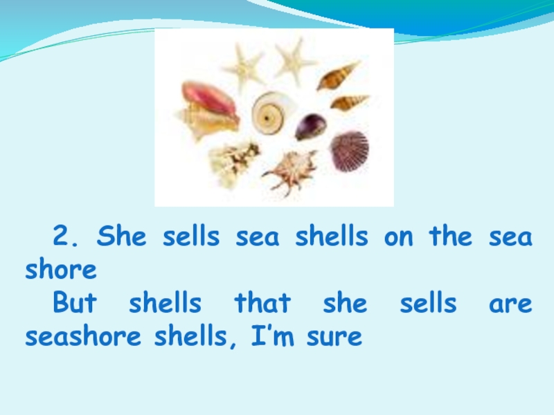 Скороговорки she sells seashells