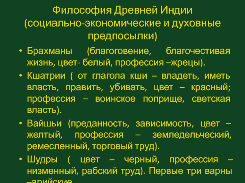 Предпосылки философии