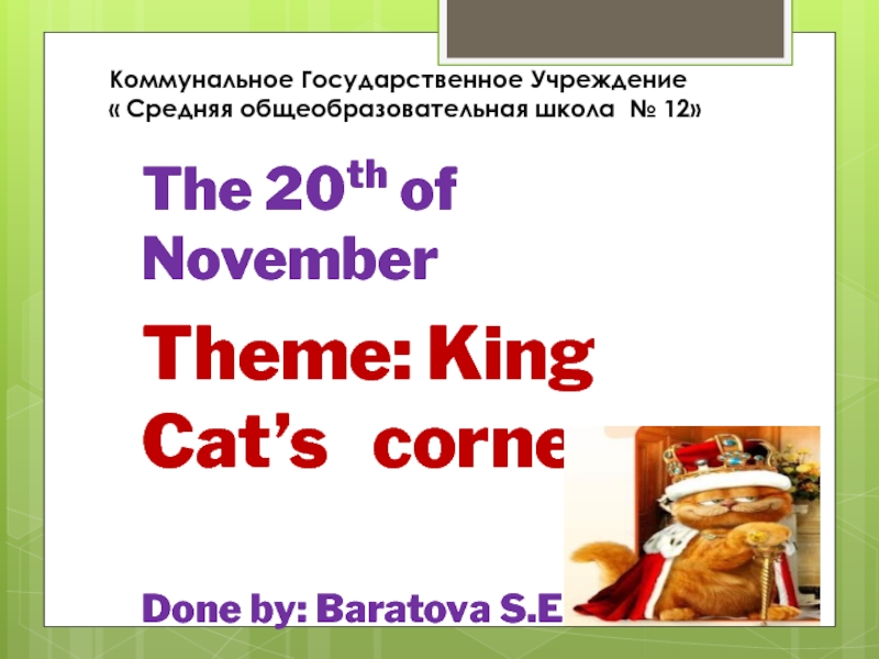 Презентация King Cat