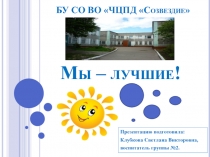БУ СО ВО ЧЦПД Созвездие Мы – лучшие!