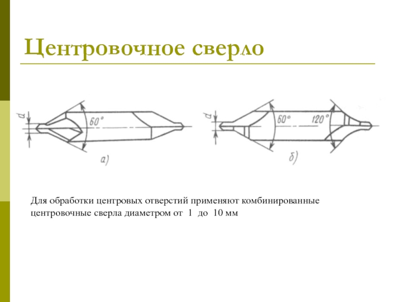 Центровочное сверло схема