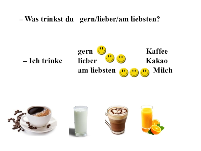 Напитки (немецкий язык) презентация, доклад, проект