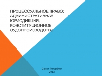 Процессуальное право: АДМИНИСТРАТИВНАЯ ЮРИСДИКЦИЯ, КОНСТИТУЦИОННОЕ