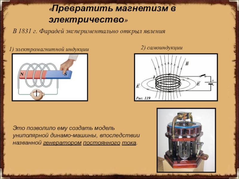 Опыты фарадея явление электромагнитной индукции презентация