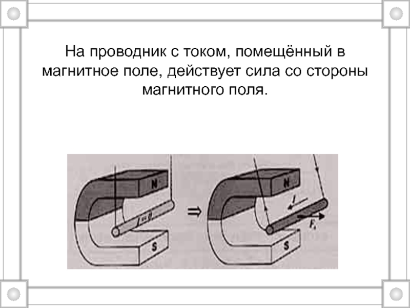 Действие магнитного поля на проводник с током схема рисунка 117