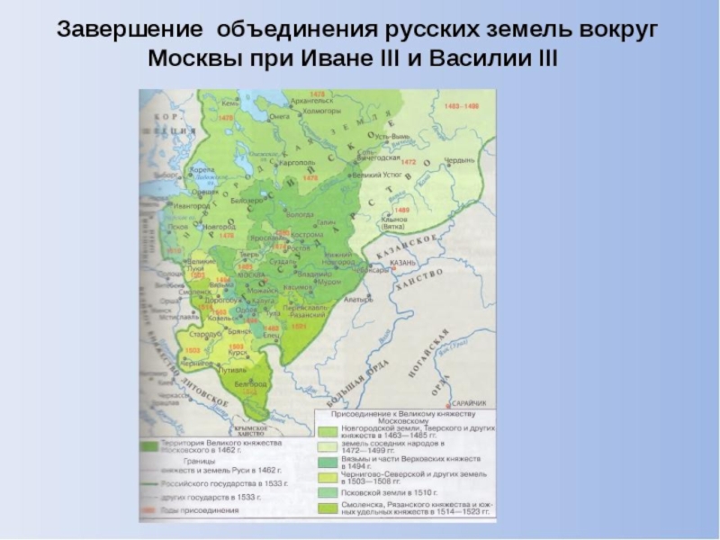 Московское княжество во второй половине 15 века первой трети 16 контурная карта