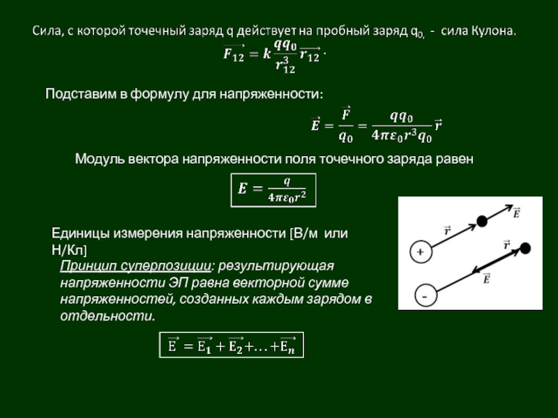 Точечные заряды 10 и 30