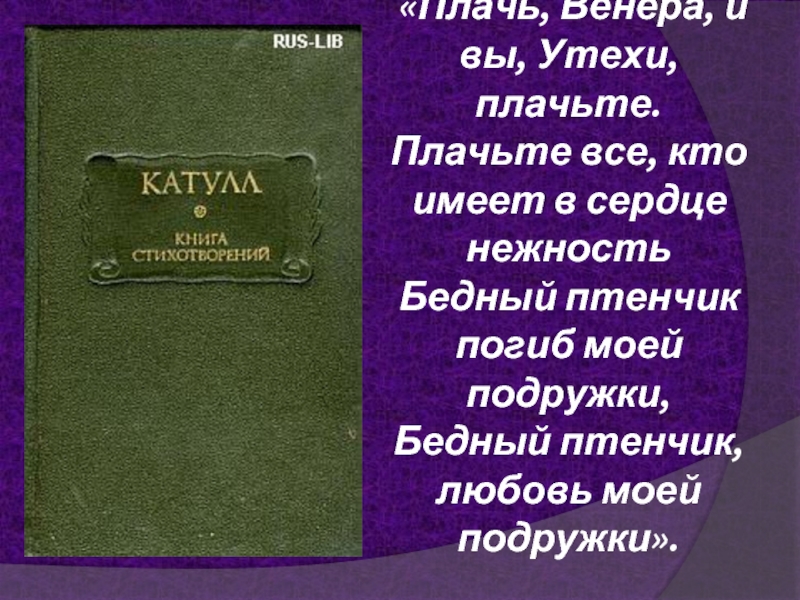 Гай валерий катулл биография презентация