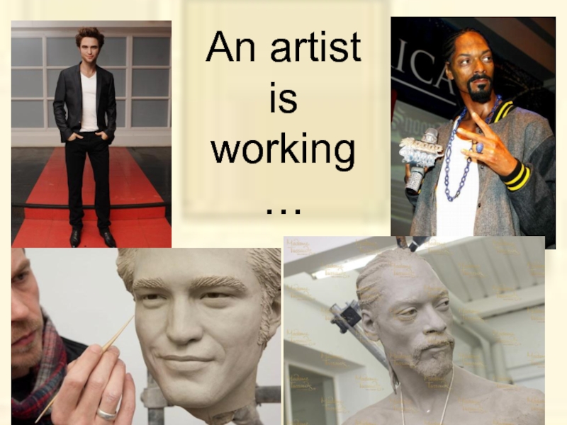 An artist is working…
