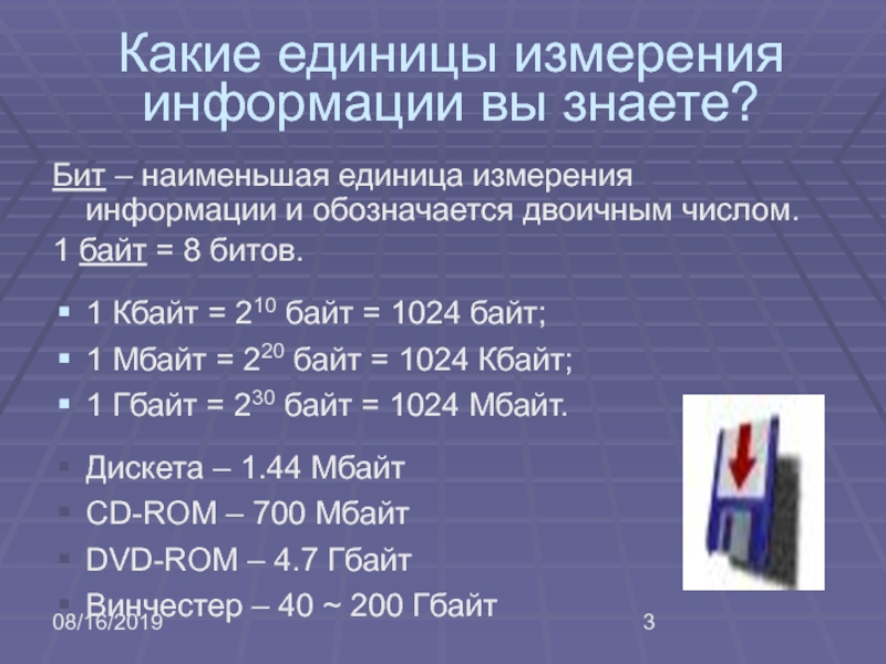 Наименьшая единица информации