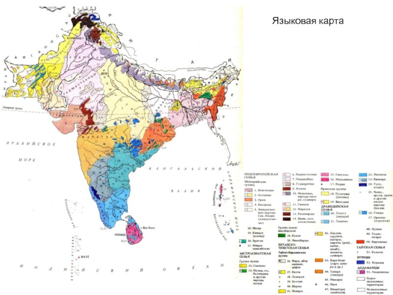 Языковая карта. Карта субконтинентов. Южноазиатский минимум на карте. Субконтинент Уфа.
