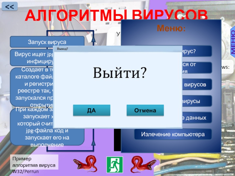 Запущенный вирус. Алгоритм вируса. Запуск вируса. Примеры вирусных ссылок. Алгоритмический вирус.