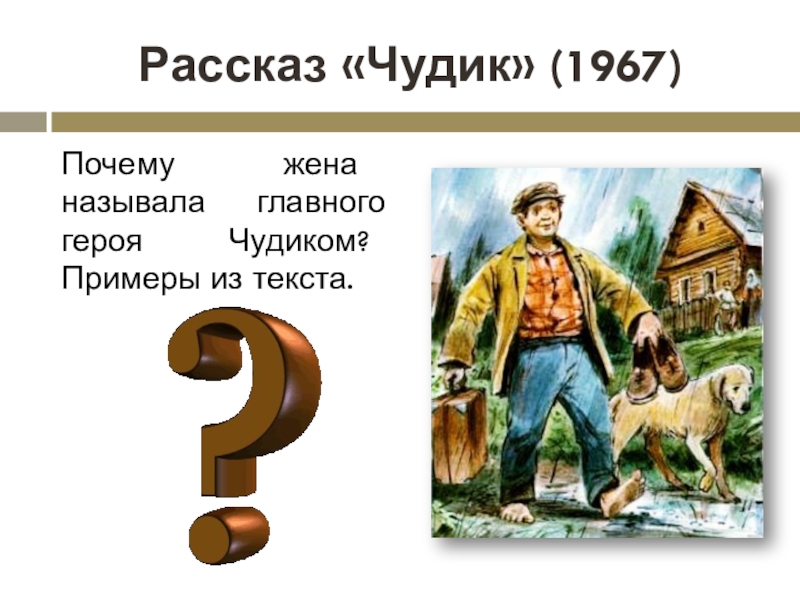 План рассказа чудик