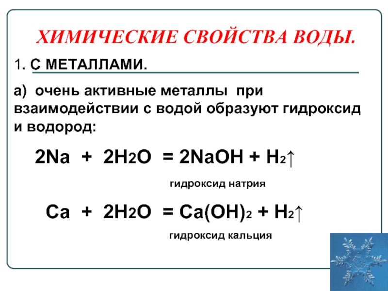 Натрий и вода