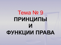 Принципы и функции права