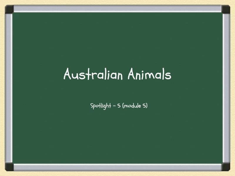 Australian Animals 5 класс