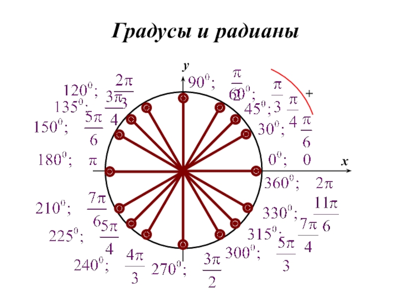 Перевод градусов в радианы