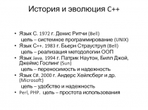 История и эволюция C++