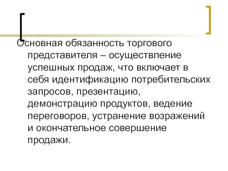 Должностная инструкция торгового представителя образец