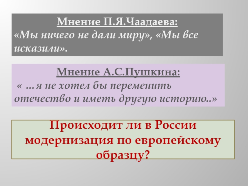 Какова роль россии в обществе. Чаадаев истина дороже Родины.