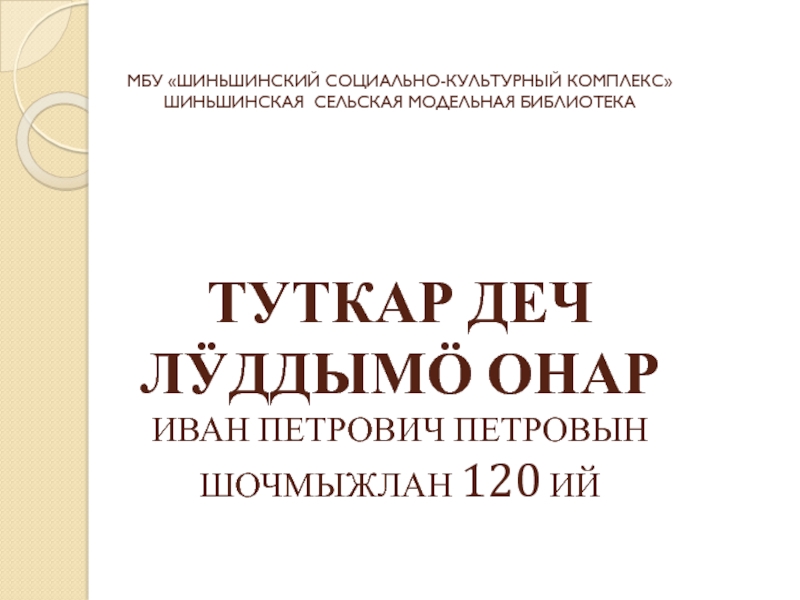 МБУ ШИНЬШИНСКИЙ СОЦИАЛЬНО-КУЛЬТУРНЫЙ КОМПЛЕКС ШИНЬШИНСКАЯ СЕЛЬСКАЯ МОДЕЛЬНАЯ