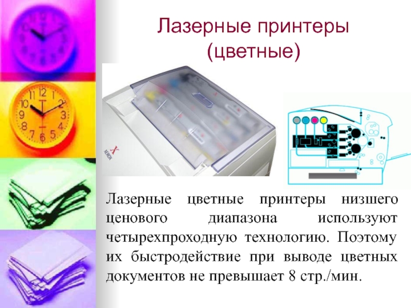 Выводить цветной. Быстродействие лазерного принтера. Технологии цветной печати. Технологии цветной печати виды. Вывод слайдов устройства цветной принтер.