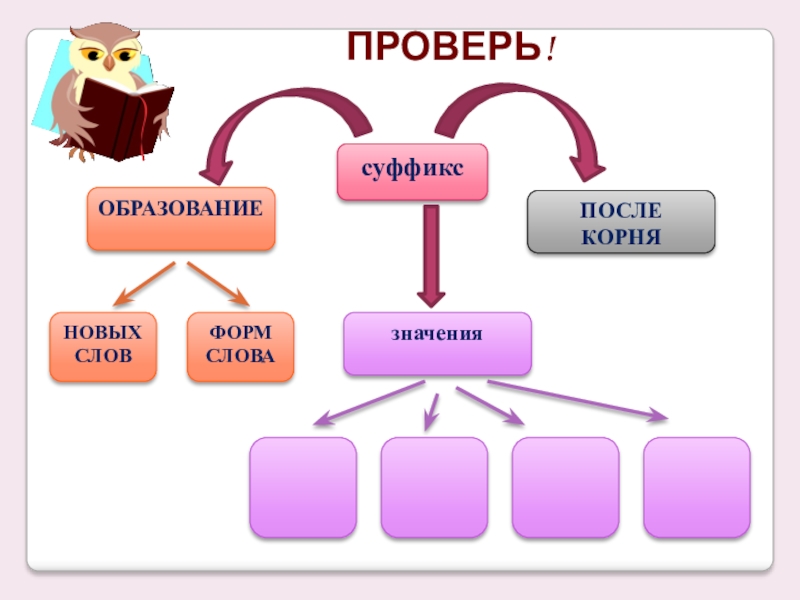 Суффикс находится после