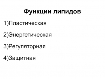 Функция липидов