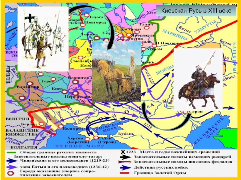 Борьба Руси  с западными завоевателями в XIII веке