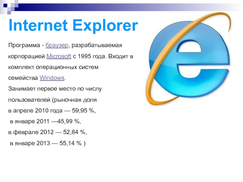 Program explorer. Программа эксплорер. Назначение браузера. Первый графический браузер. Минусы браузера.
