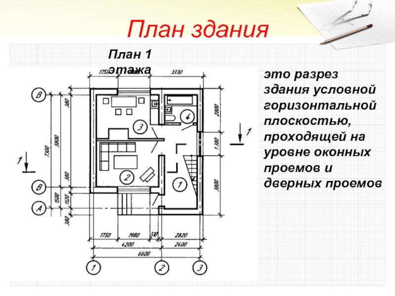 Ломаный разрез на плане